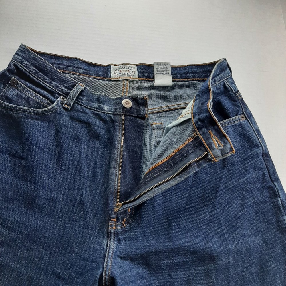 Carolina Blues Women's Relaxed Fit Mom Jeans Size 12 Dark Wash Denim High Rise - Picture 6 of 7